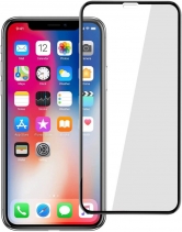 Защитное стекло 5D для iPhone 11 на весь экран (Чёрное)