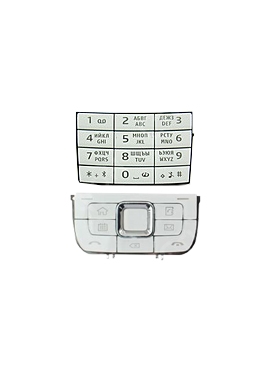 Клавиатура для Nokia E66 русифицированная (Белая)