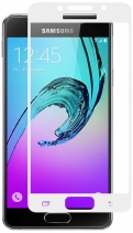 Защитное стекло на весь экран для Samsung Galaxy A7 2016 SM A710F (Белое)