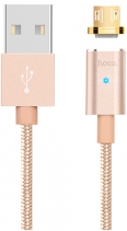 Магнитный Micro USB Кабель для Android Hoco U16 Magnetic Cable (Золотой)