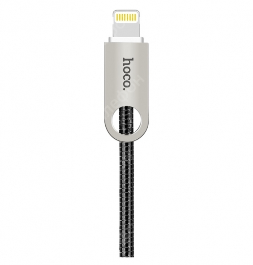 Кабель USB Hoco U8 Lightning Металлический 1M (Серый)