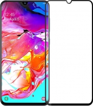 Защитное стекло Full Screen для Samsung Galaxy A70 (Чёрное)