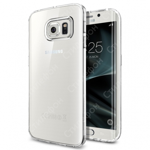 Чехол силиконовый для Samsung Galaxy S7 Edge ультратонкий (Прозрачный)