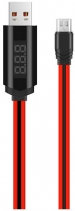 Кабель с дисплеем и таймером Hoco U29 Micro USB (Красный)