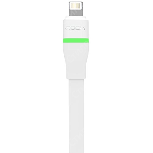 Автоотключающийся кабель Rock Auto Disconnect Lightning для iPhone с индикацией заряда (Белый)