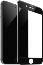 Стекло защитное 3D с силиконовыми краями для iPhone 8 (Чёрное)