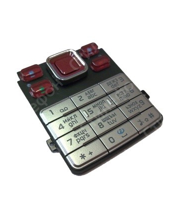 Клавиатура Nokia 6300 Русифицированная (Красная)
