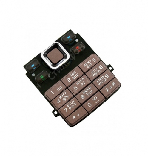 Клавиатура Nokia 6300 Русифицированная (Коричневая)