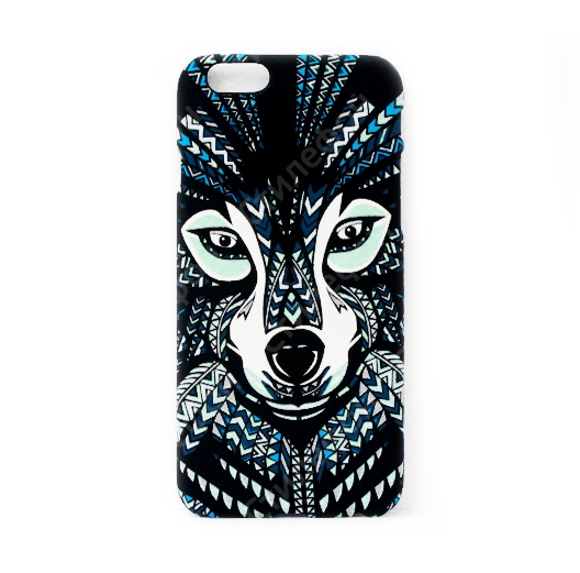 Чехол для iPhone 6s Luxo светящийся люминесцентный Animals (Синий волк)