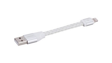 Кабель USB Lightning Momax Elite Link Pro 11cm MFI DL1 Натуральная Кожа (Белый)