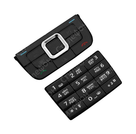 Клавиатура для Nokia E66 русифицированная (Черная)