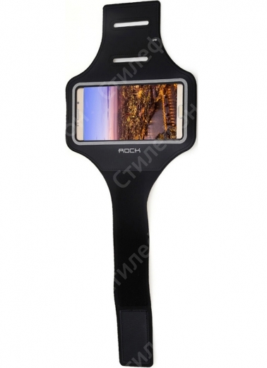 Чехол Rock Slim Sport Armband на руку для бега — iPhone 7 Plus для больших моделей до 6" (Черный)