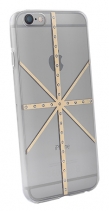 Чехол со стразами Swarovski для iPhone 6s силиконовый (Английский флаг)