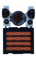 Клавиатура Sony Ericsson W580i Русифицированная (Чёрно - оранжевая)