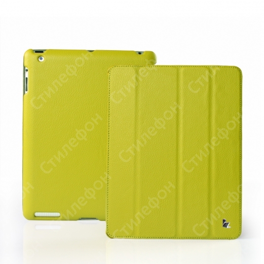 Чехол для iPad 2 / 3 / 4 кожаный смарт кейс Jison (Лимонный)
