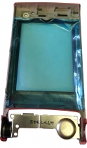 Рамка передняя со стеклом внутренним Nokia N76 красная (оригинал)