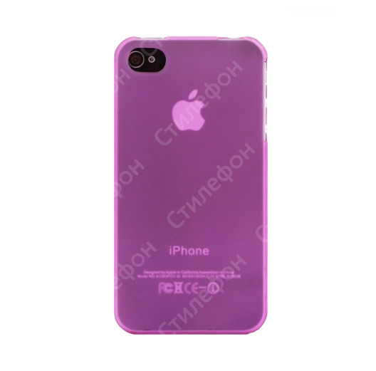Чехол для iPhone 4s S.n.e.g (Фиолетовый матовый прозрачный)