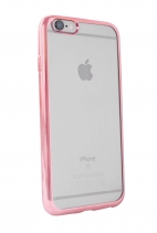 Чехол бампер для iPhone 6s силиконовый Electroplate (Розовый)
