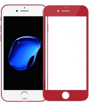 Защитное стекло 3D 0.2мм на весь экран для iPhone 8 Plus (Красное)