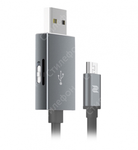Кабель Микро USB с функцией карт-ридера Rock Micro SD Reader & Cable (Серый космос)