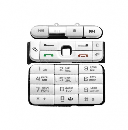Клавиатура Nokia 3250 Русифицированная (Белая)