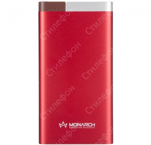 Внешний Аккумулятор Monarch Power Bank Dual Input 10000mAh (Красный)