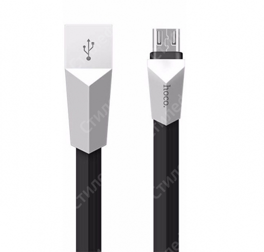 Кабель Micro USB Hoco X4 Zinc Alloy Rhombic 1.2M (Черный)