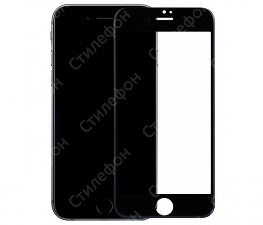Стекло защитное Monarch 5D для iPhone 6s техпак (Черное)