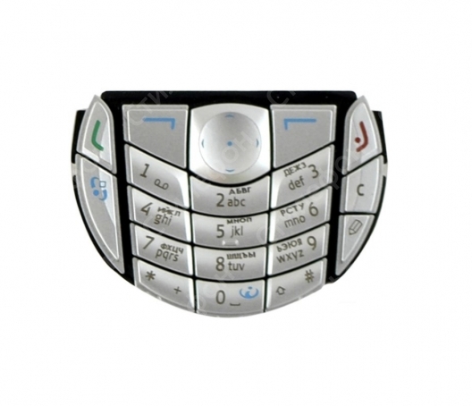 Клавиатура Nokia 6630 Русифицированная (Серебряная)