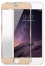 Защитное стекло iPhone 6s на весь экран алюминиевое 0.2мм (Золото шампань)