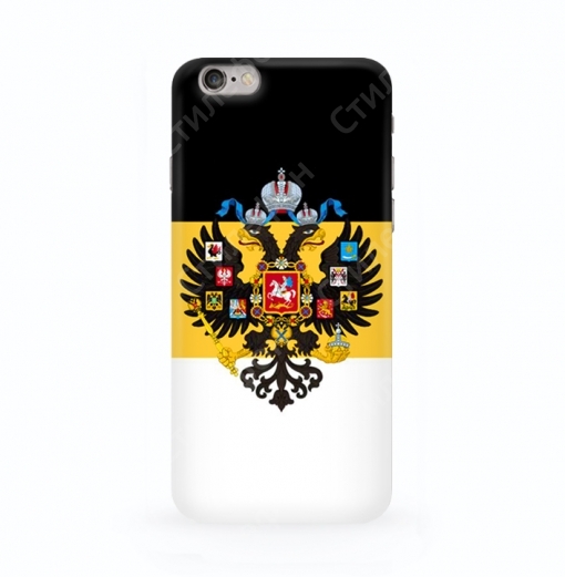 Чехол для iPhone 5S / 6S / 7 / 8 / Plus / X / XS / XR / SE / 11 / 12 / 13 / Mini / Pro / Max (Россия - Имперский Флаг)