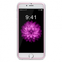 Защитное стекло усиленное титановой рамкой 3D 0.2мм 360º для iPhone 6s на весь экран (Розовое)