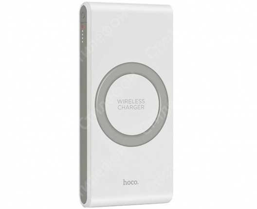Внешний аккумулятор + беспроводная зарядка Hoco B32 Energetic Wireless Power Bank 8000 mAh + Type-C (Белый)