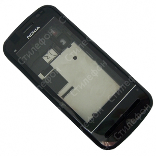 Корпус для Nokia C6 (Черный, Белый)