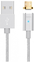 Магнитный Micro USB Кабель для Android Hoco U16 Magnetic Cable (Серый)