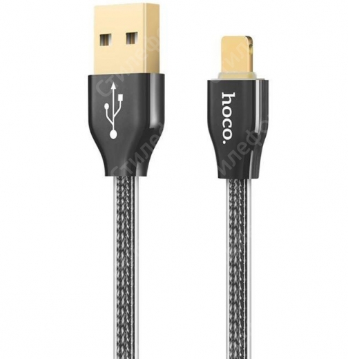Кабель Hoco X7 Jelly Knitted Lightning Charging Cable 1.2m (Чёрный)