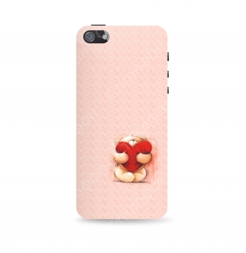 Чехол для iPhone 5S / 6S / 7 / 8 / Plus / X / XS / XR / 11 / 12 / 13 / SE 2022 / 14 / Mini / Pro / Max / Samsung / Xiaomi - Pink Teddy Bear (Розовый мишка Тедди)