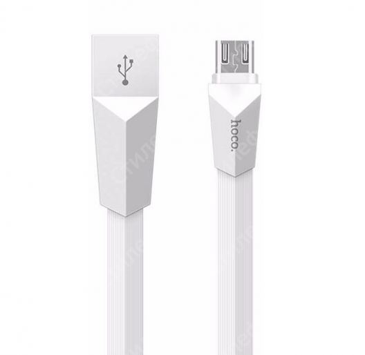 Кабель Micro USB Hoco X4 Zinc Alloy Rhombic 1.2M (Белый)
