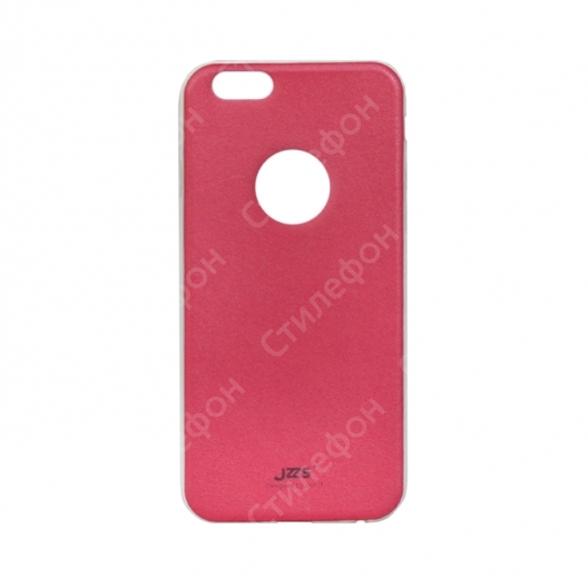 Силиконовый кожаный чехол для iPhone 6s тонкий (Красный)