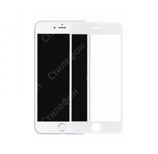 Защитное стекло 3D 0.3мм на весь экран для iPhone 7 (Белое)
