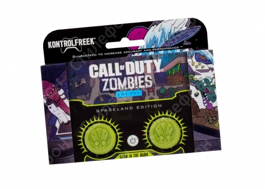 Накладки на стики ®KontrolFreek Spaceland Zombies Edition для Dualshock 4 PS4 / PS5 Dualsense (Светящиеся в темноте)