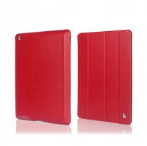 Чехол с подставкой Jisoncase Executive Premium Smart Cover для iPad 2 - 4 (Красный)