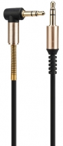 Кабель AUX Hoco UPA 02 3.5mm Audio Spring Cable 1M (Чёрный)