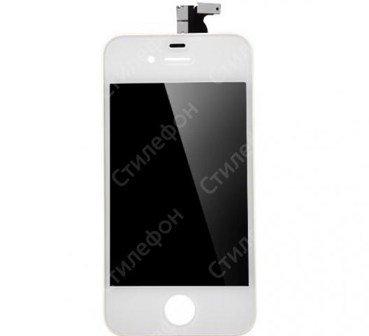 Дисплей для iPhone 4 в сборе со стеклом Белый (Оригинал)
