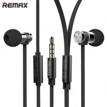 Наушники Remax RM-565i универсальные с микрофоном (Чёрные)