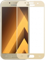 Защитное стекло на весь экран 0.3мм для Samsung Galaxy A7 2017 SM A720F (Золотое)