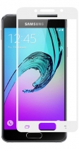 Защитное стекло на весь экран для Samsung Galaxy A5 2016 A510 / A5100 (Белое)