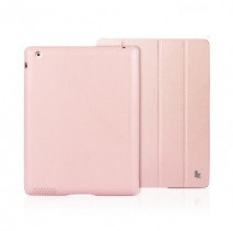 Чехол с подставкой Jisoncase Executive Premium Smart Cover для iPad 2 - 4 (Розовый)