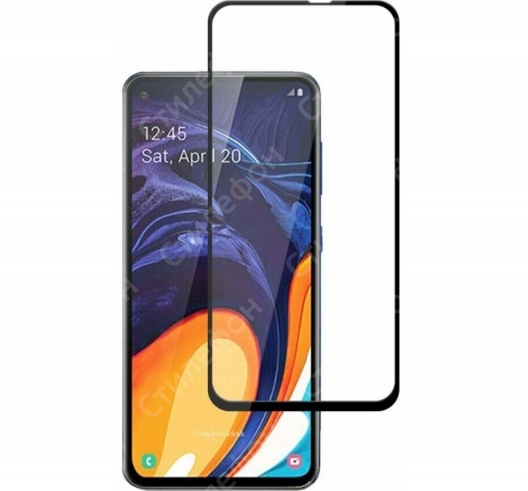Защитное стекло Full Screen для Samsung Galaxy A60 (Чёрное)
