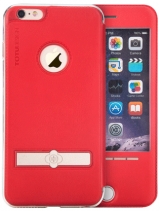Чехол книжка Totu Design Pleasure Sky Series с большим окном для iPhone 6S Plus (Красная)